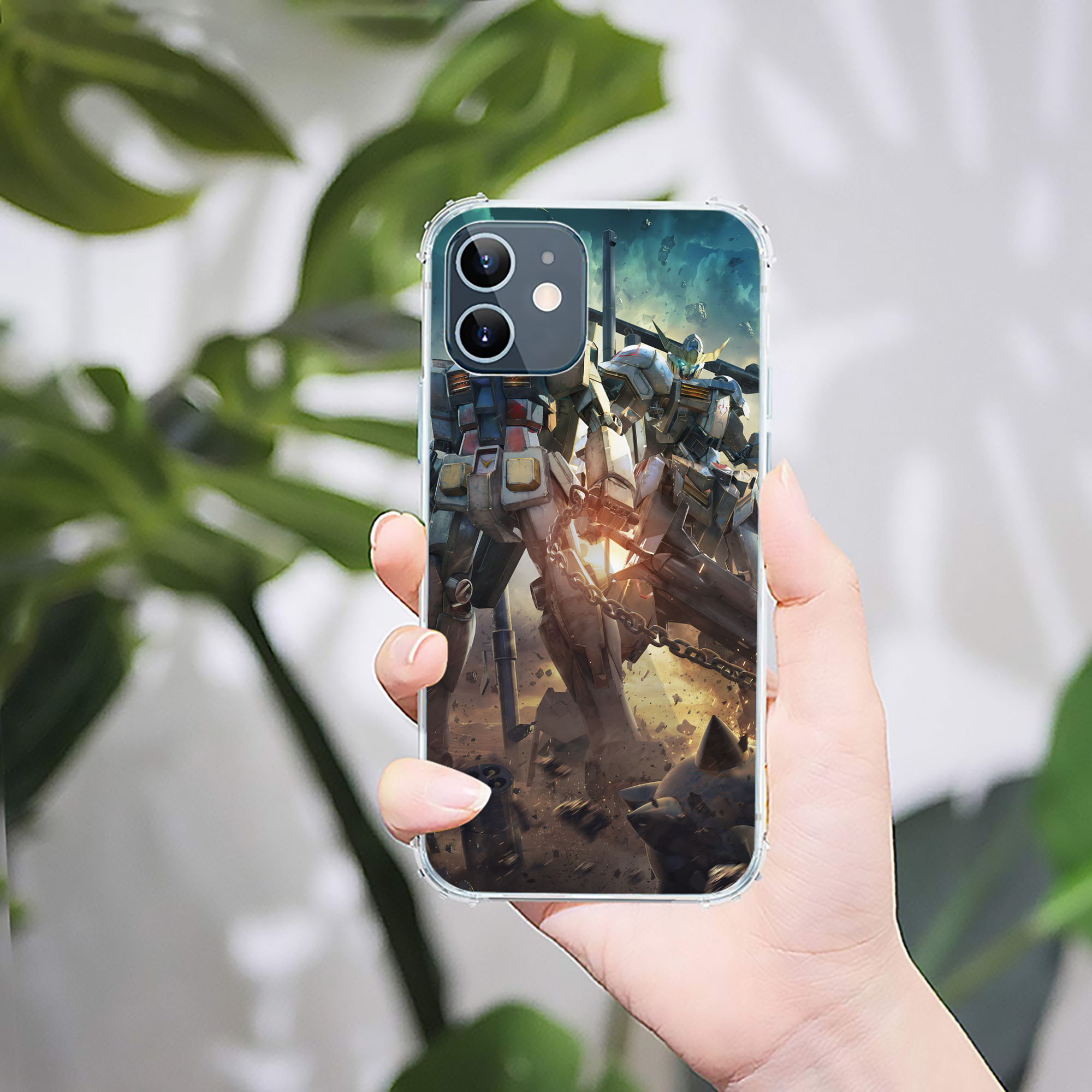 （画像用） 機動戦士ガンダム Mobile Suit Gundam 【iPhone 12シリーズ対応】透明スマホケース（クリアソフトケース）